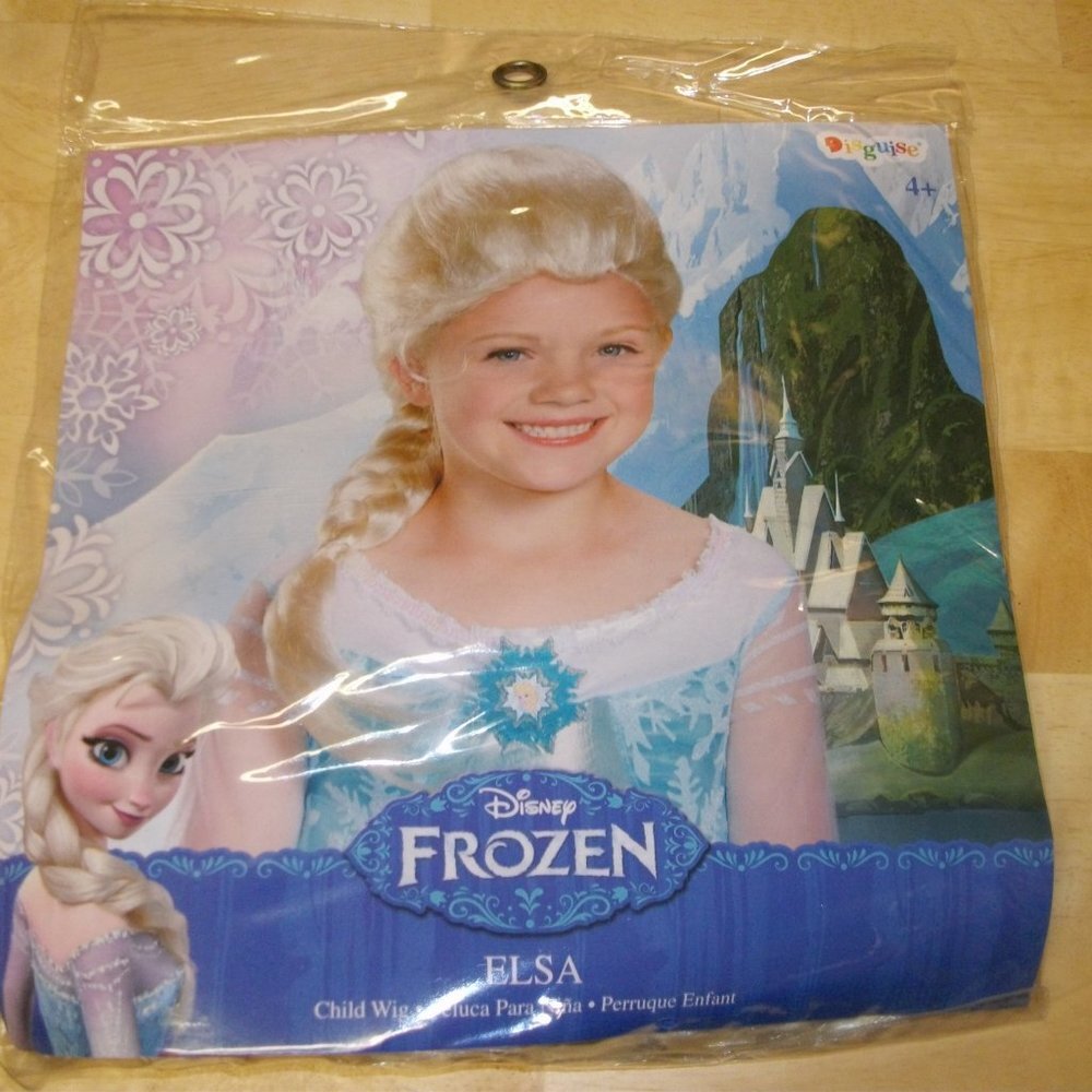Disney Princess Frozen Snow Queen Elsa Blonde Halloween Wig for Girls -New